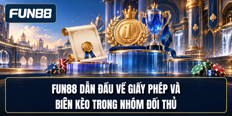 Fun88 dẫn đầu về giấy phép và biên kèo trong nhóm đối thủ