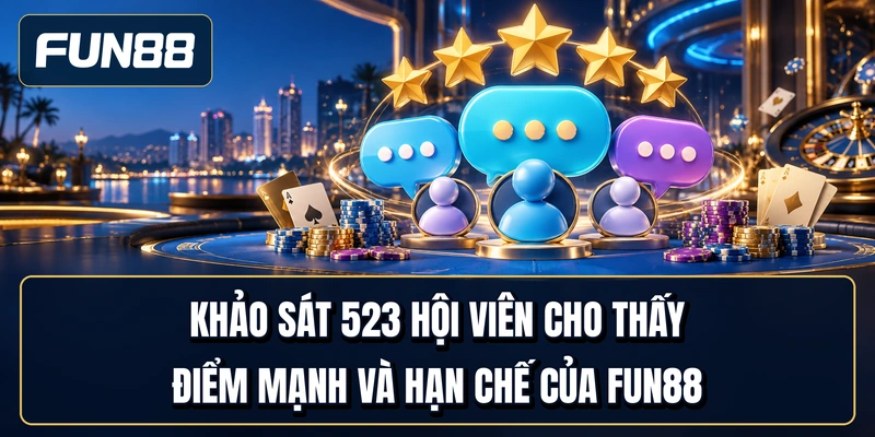 Khảo sát 523 hội viên cho thấy điểm mạnh và hạn chế của Fun88